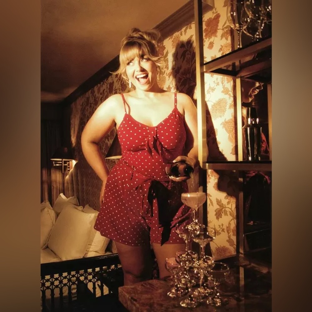 Torrid Retro Chic Red Polka Dot V-Neck Tie Front Cami Tank Top Pinup Vintage